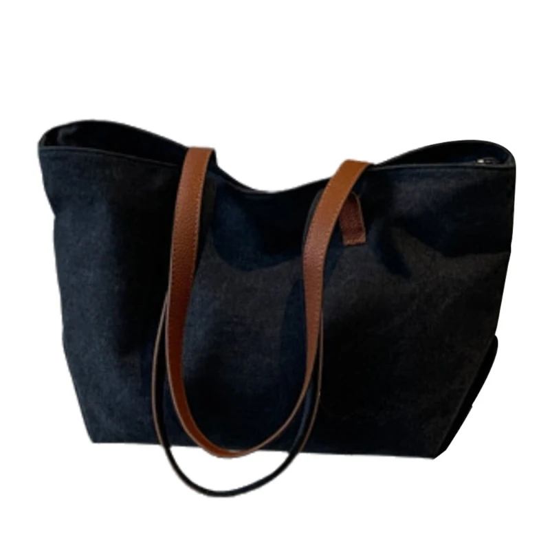 Bolsa capacidade para mulheres meninas bolsa ombro simples bolsa escolar bolsa axila bolsa lona bolsa com