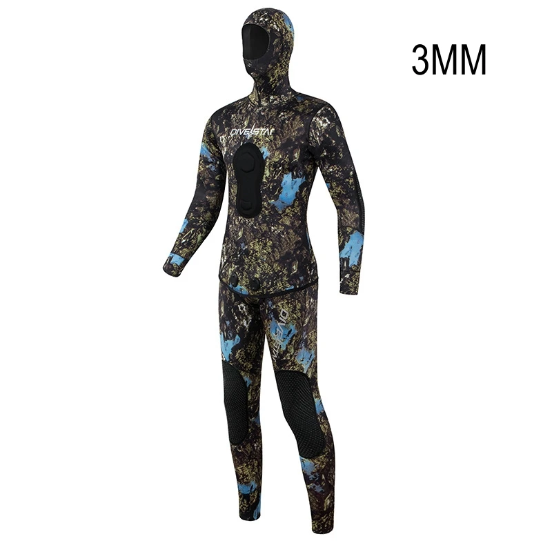 

3MM Two Pieces Neoprene Camo Keep Warm UnderWater Hunting Spearfishing WetSuit Scuba Kayaking Snorkeling Swim Drifting Wetsuit