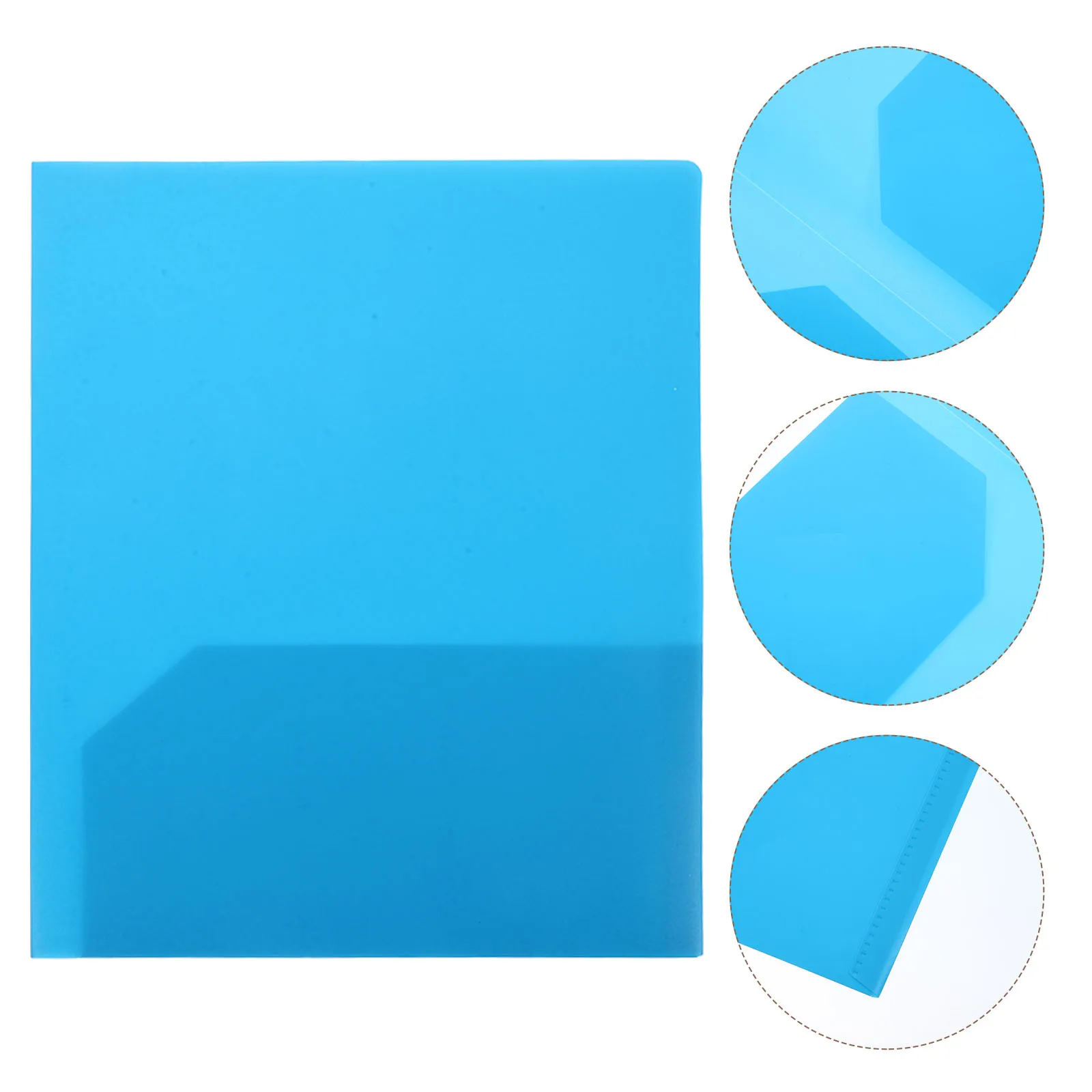 

A4 Folder Heavy Duty Folders with Pockets Blue Aesthetic School Supplies Office