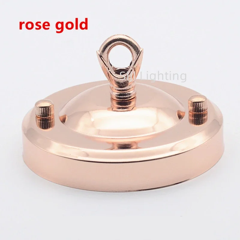 110mm Iron Ceiling Rose Metal Ceiling Plate Hardware Ceiling Canopy Closed Hook Closed Ring Iron Lamp Base For Pendant Light DIY