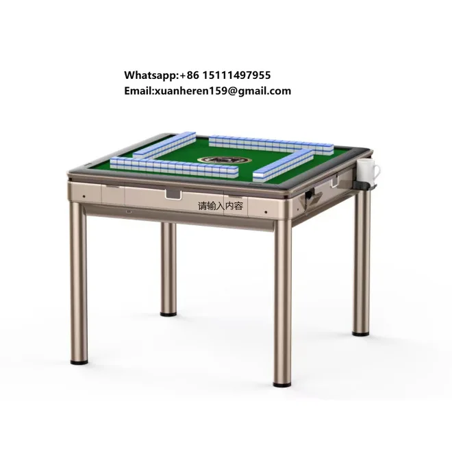 

2026 New Modern Metal Mahjong Machine Full-Automatic Silent Houshold Electric Folding Poker Hemp Table 4-Player