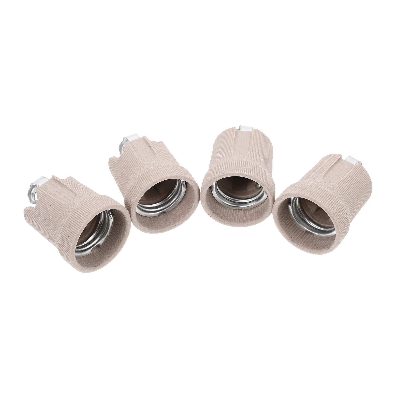 

4pcs E27 Lamp Base Ceramic Socket High Temp Resistance Light Bulb Holder Screw Adapter Ceiling Fixtures Durability Practical