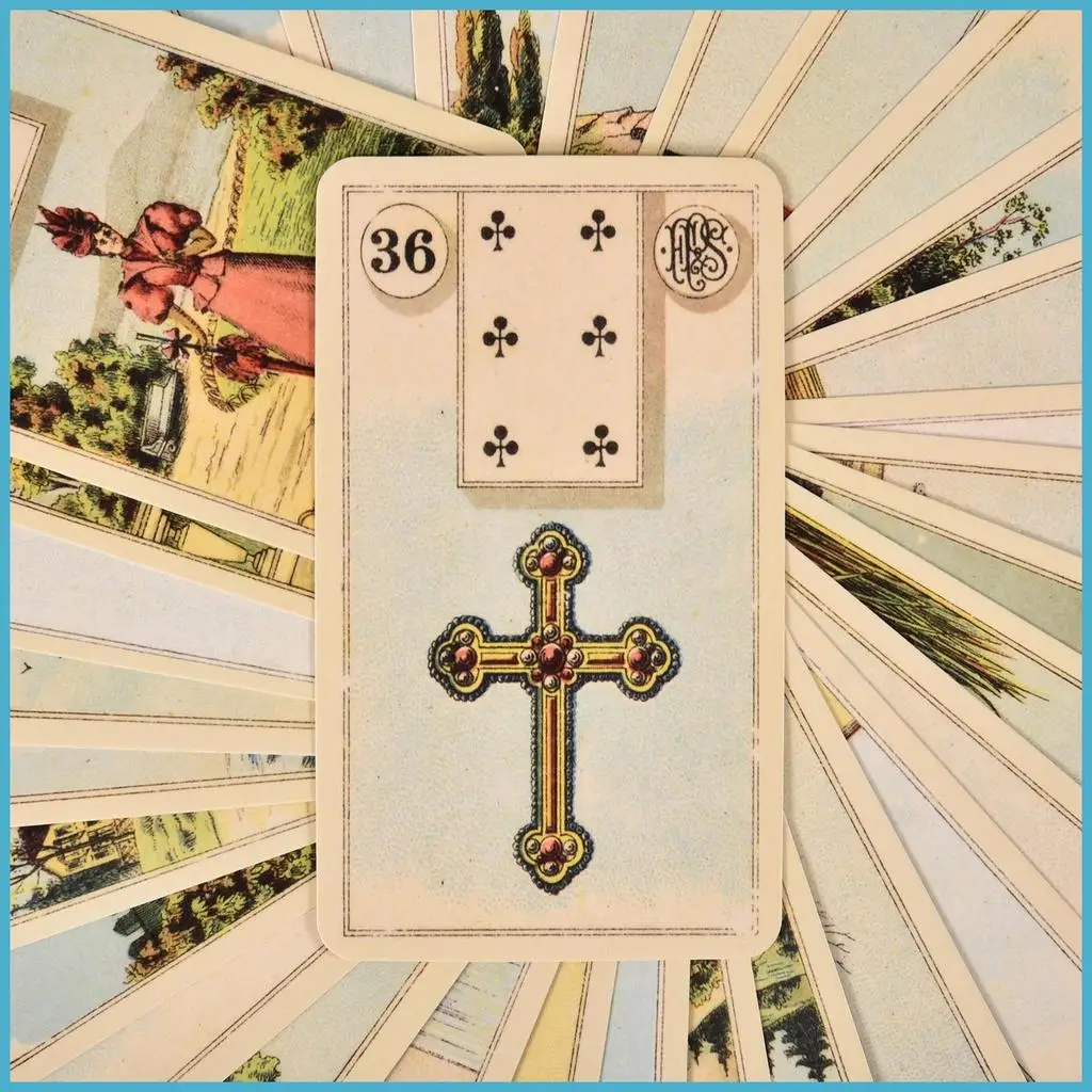 36 Full-Color ArtGame Card Divination Tarot Tableau Grand Tableau Lenormand Cloth Grand Tableau Lenormand Cartes playmy