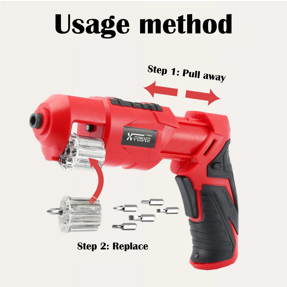 JANGKLIFE Precise Operation Power Electric Screwdriver Industrial Grade Durability  Min Electric Drill Home Office DIY Tools