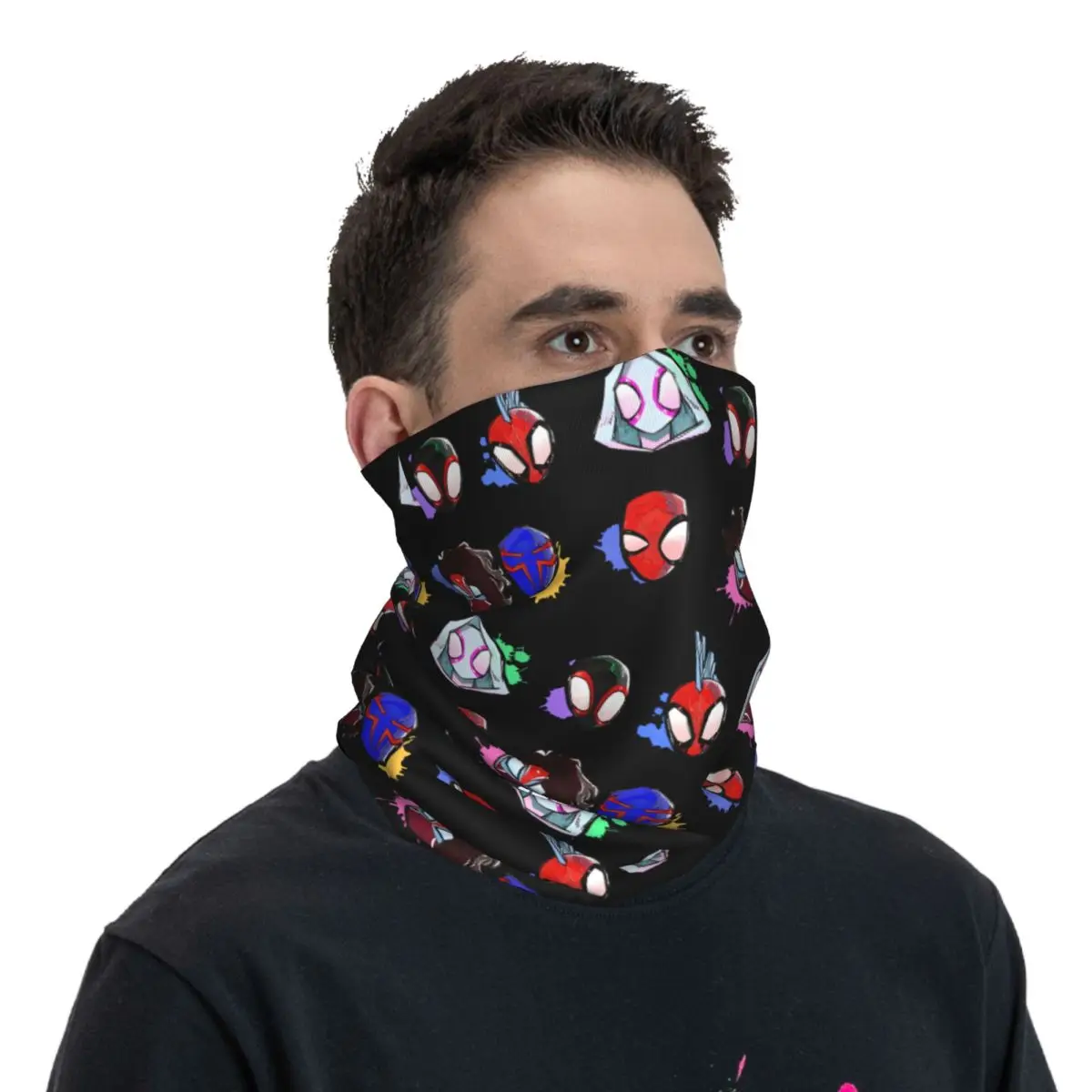 Spider Hero Marvel Spider Man Bandana Neck Gaiter Printed Motocross Wrap Scarf Balaclava Hiking Unisex Adult Winter