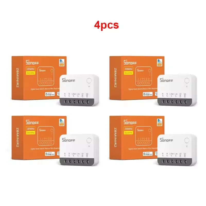SONOFF ZBMINIR2 Zigbee Mini Smart Switch Smart Home Stroomonderbreker Afstandsbediening via eWeLink Compatibel met Zigbee Hubs