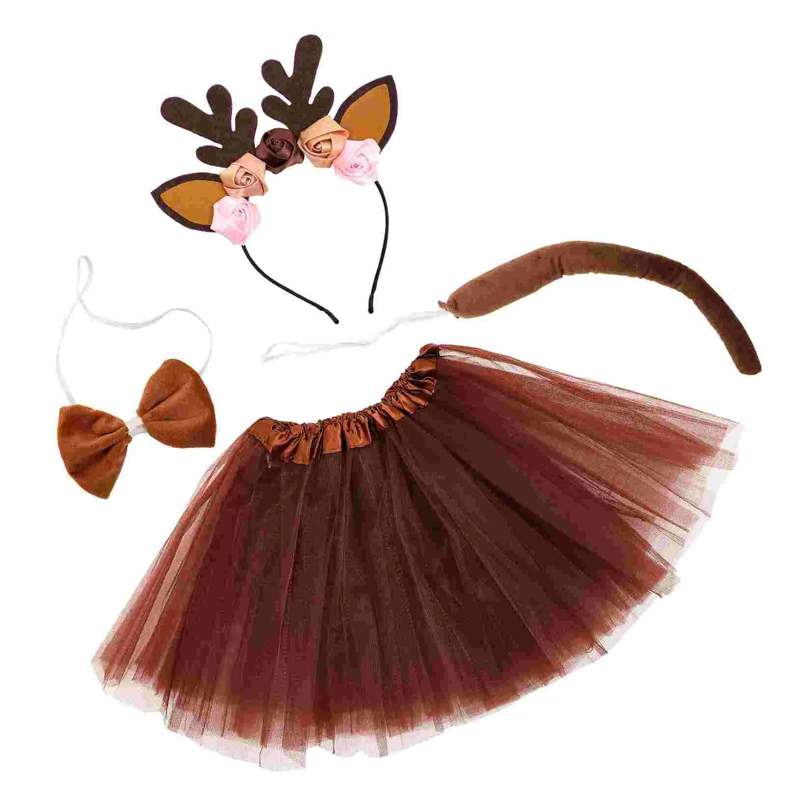 

Antler Headband The Animal Ears Tutu Skirt Animals Party Costume Accessory Props Supplies Felt Cloth Deer Child Cosplay