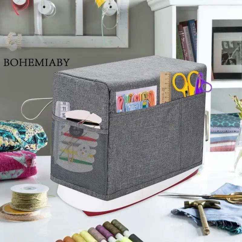 New Home Dustproof Dust Cover For Sewing Machine With Pockets/Organizer Sewing Tool Knitting Embroidery Supply Organizer