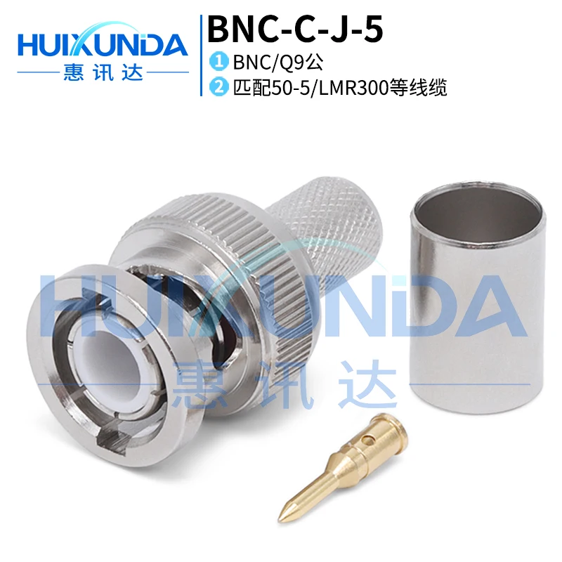 BNC-C-J-5 BNC Macho Crimp Combinando 50-5/LMR300 Cabo BNC-J27 Conector BNC-J13