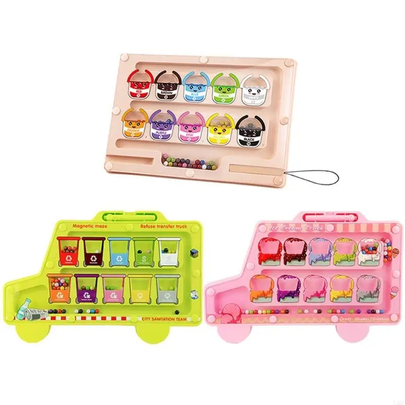 

54DF Children Maze Bead Puzzle Toy Educational Sorting Game Fine Motor Toy