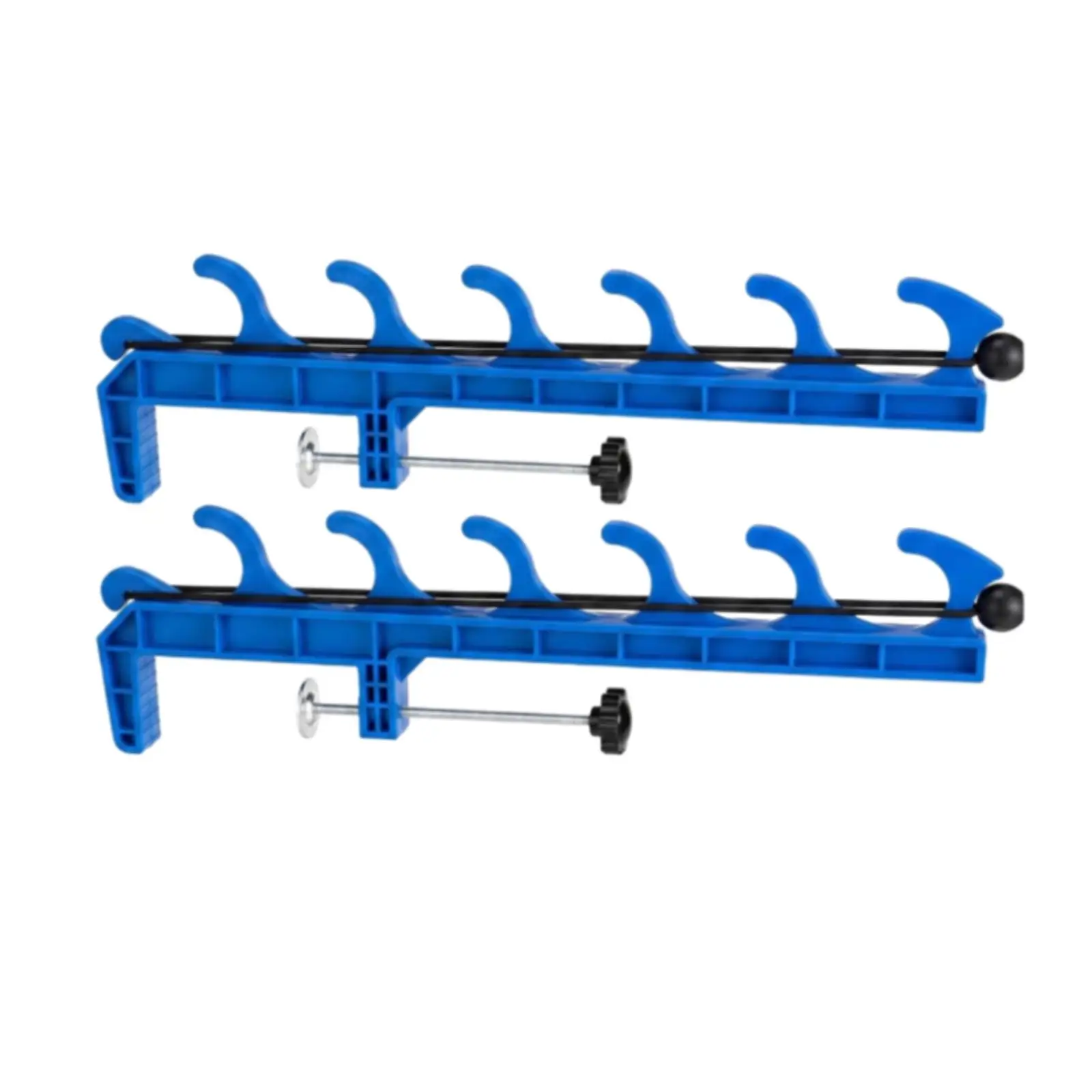 Clamp on Fishing Rod Holder L Shaped ABS Rack Six Slot Rail Mount Storage Stand for Boat Railing Vehicle