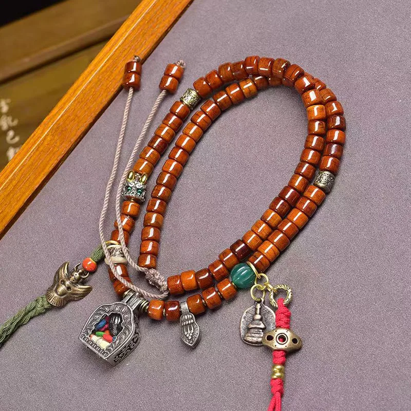 

Bone Beads Neck Hanging Adjustable Tibetan Niche A Statue Of Buddha Pendant Agate Accessories