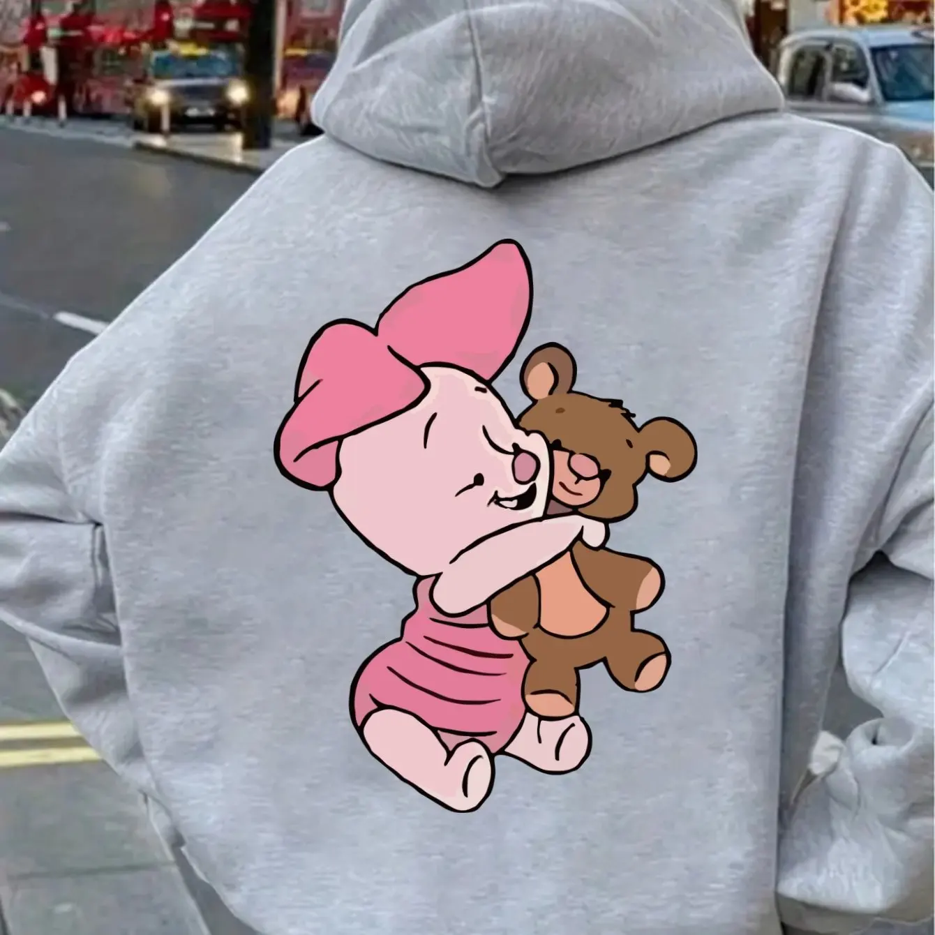 Disney Ferkel Muster Frauen Hoodie Herbst Winter Fleece Casual Unisex Pullover Sweatshirt Kleidung Hoody Übergroßen Streetwear