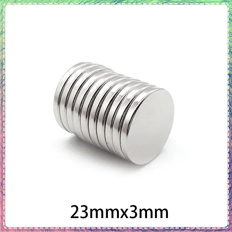 2/5/10/20PCS 23x3mm Rare Earth Strong Neodymium Magnets Small Round Magnetic Sheet Disc Permanent Fridge Magnets Fishing 23*3mm