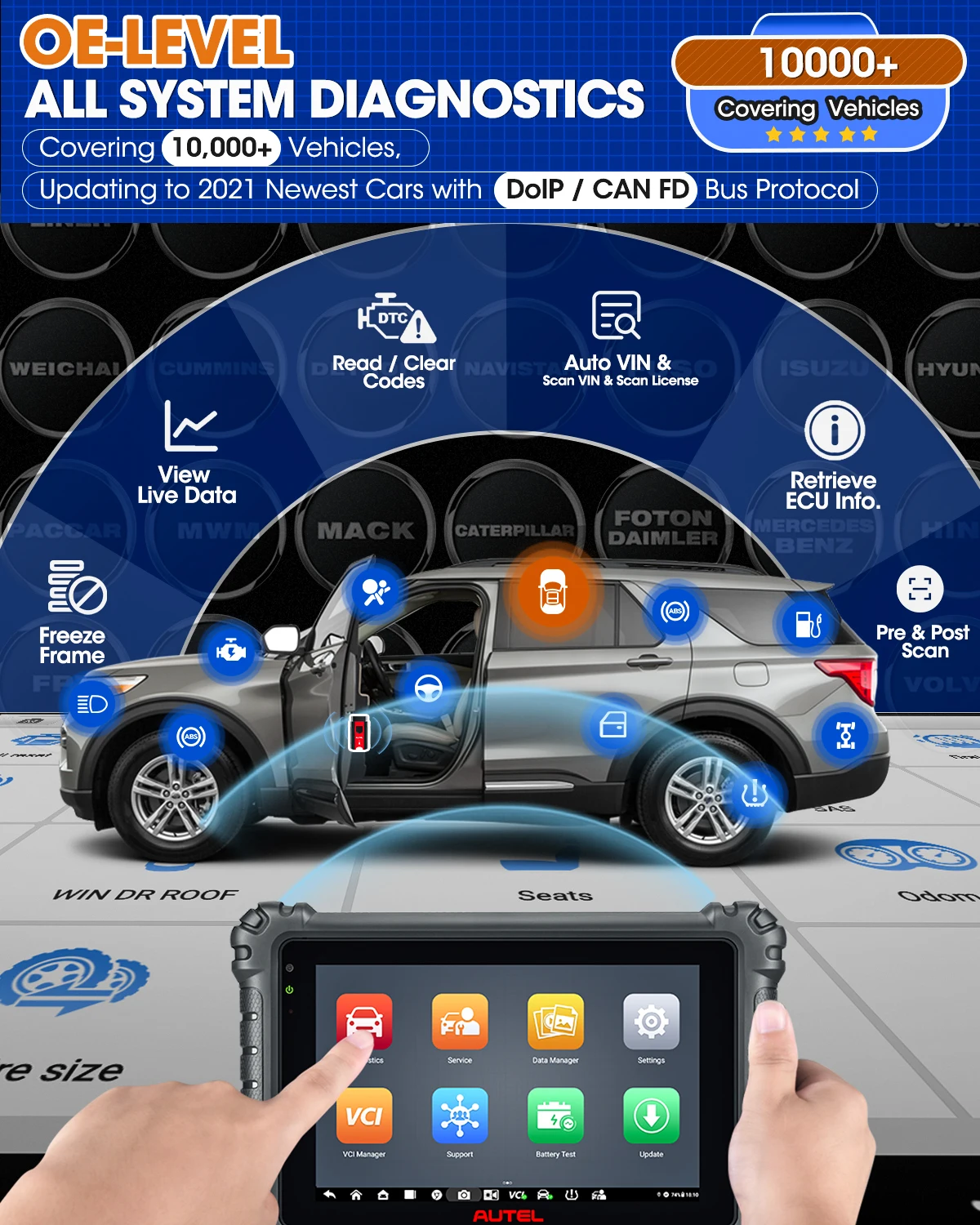 Autel MaxiCOM MK906S Pro Autodiagnosetool Gleiche Funktionen wie MS906 Pro Advanced ECU Coding & Active Test DoIP & CAN FD – Detail 12