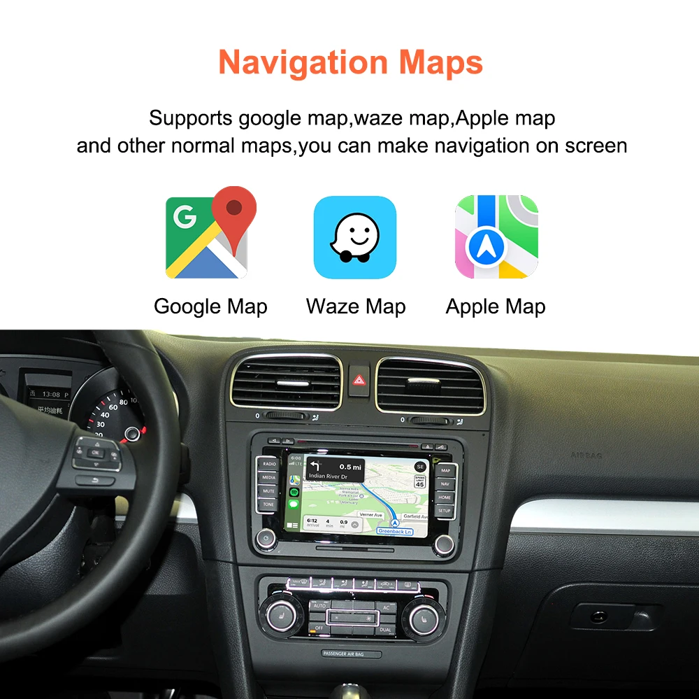Bonroad Wireless Carplay Android Auto Nachrüst-Kits Modul für Volkswagen Passat B6 B7 Golf 6 RNS510 Serie Airplay Mirrorlink – Detail 11