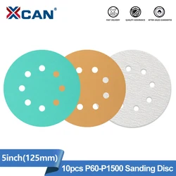 XCan Schuurschijf 5Inch 125Mm Schuurpapiergruis 40-1000 8 Gaten Haak & Lus Voor Schuurkussen Hout/Metaalbewerking Polijstgereedschap