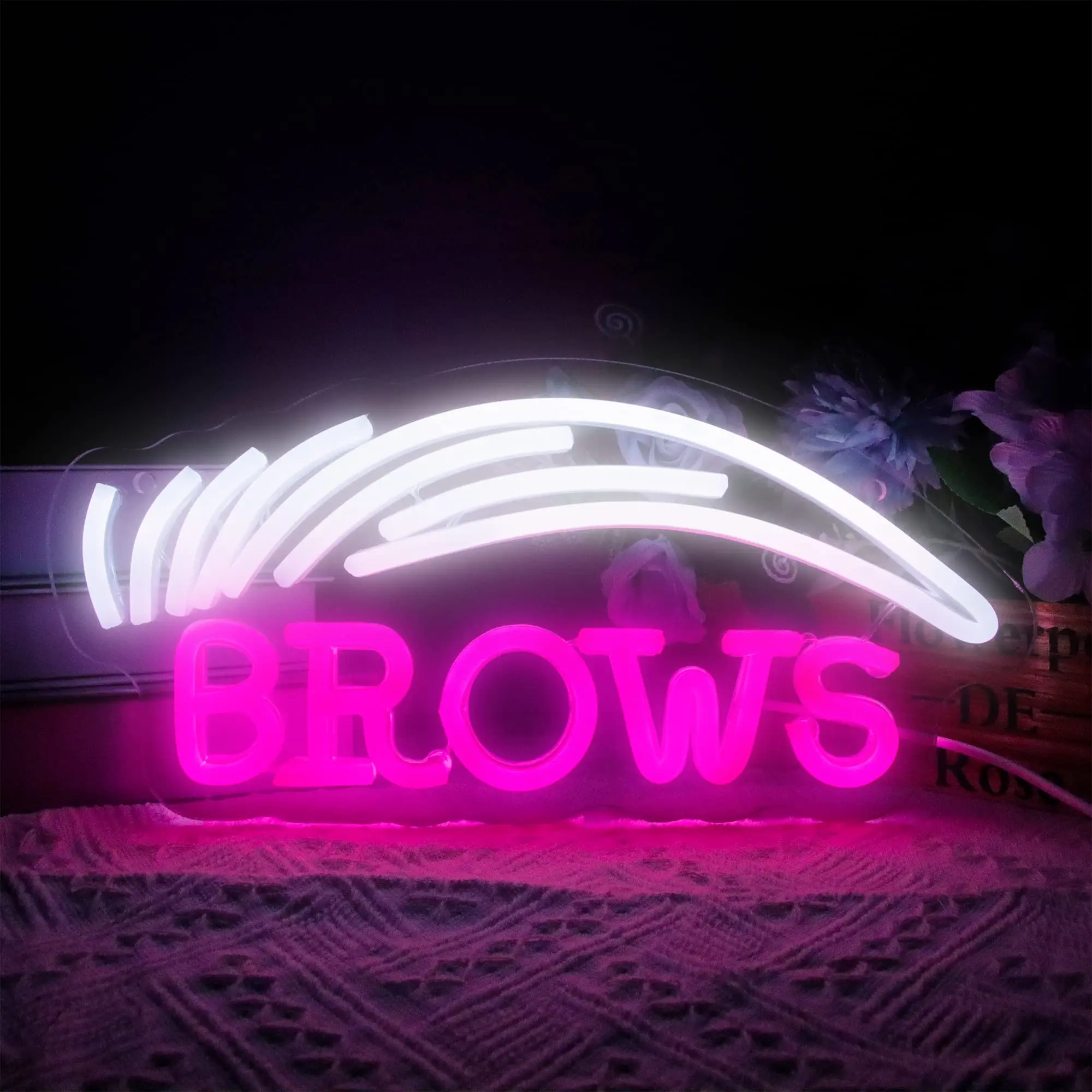 brows sinal de neon de luz led personalizado sala de beleza decoracao de parede para cilios loja de unhas decoracao do quarto presente 01