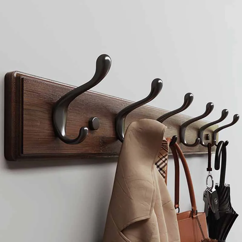 Bedroom Clothes Hanger Wall Mounted Multifunctional Hats Backpack Bag Coat Scarf Organizers Hooks Entrance Hall Clothing Storage