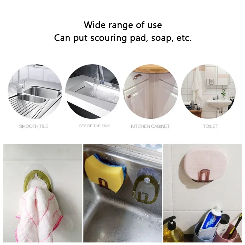 Kitchen Organizer Suction Cup Sink Drain Rack Sponge Storage Holder Kitchen Sink Soap Rack Drainer Rack Bathroom Accessories