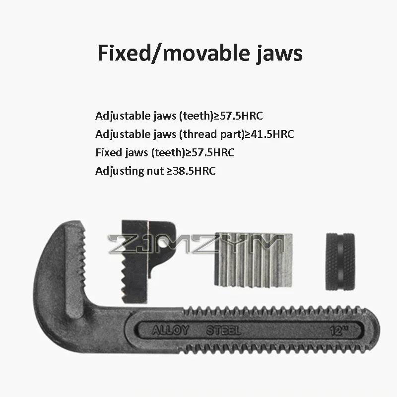 1PC 14" 18" 24" Pipe Wrench,Aluminum Alloy Handle, Chrome-molybdenum Steel 90° Pliers Head Safety Hand Tools 공구