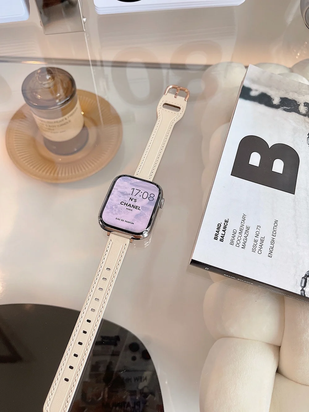 

Luxury Strap For iwatch Series 7 41mm 45mm 6 SE 5 4 3 Leather Trend Pattern Watchbands For Apple Watch Band 38mm 42mm 40mm 44mm