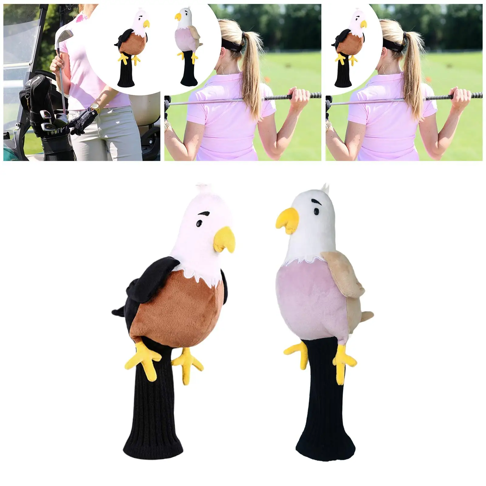 

Плюшевый головной убор Eagle для гольфа, мягкий защитный чехол для гольф-клуба с защитой от царапин, деревянный чехол, рукав для гольфиста, подарочные аксессуары