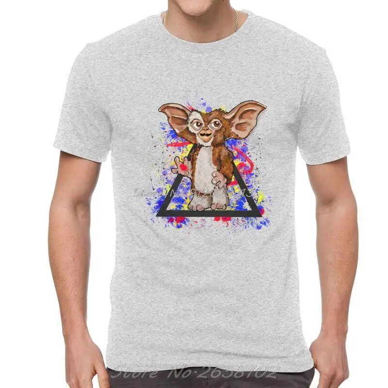 Gremlins T Shirt Men Cotton T-shirt Fashion Tshirt Short Sleeve Gizmo 80s Movie Mogwai Monster Horror Retro Sci Fi Tee Top