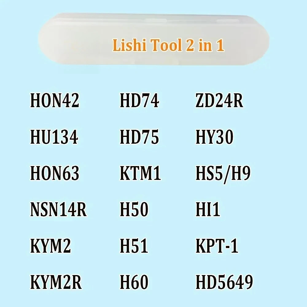 Lishi 2 in 1 Tool VAC102 WT47T YH35 YH35R-MAG YM15 YM23 YM28 YM30 ZD30 DAT12R HU71 K5 HU127T SX9 HON77 HU136 Locksmith Tools