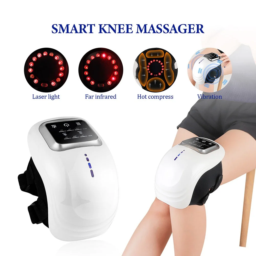 Kabelloses Kniemassagegerät mit Heizung, Vibration und Rotlicht, geeignet für Knie-, Ellbogen- und Schultermassagen zur Linderung von Gelenkschmerzen.