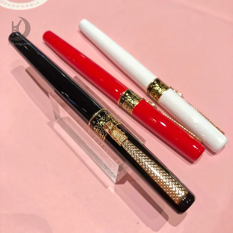 JD Special Dragon Head Gold Clip Metal Writing Business Ballpoint Pen,VIP Boss Pen for Gift,Office Supplies Pen