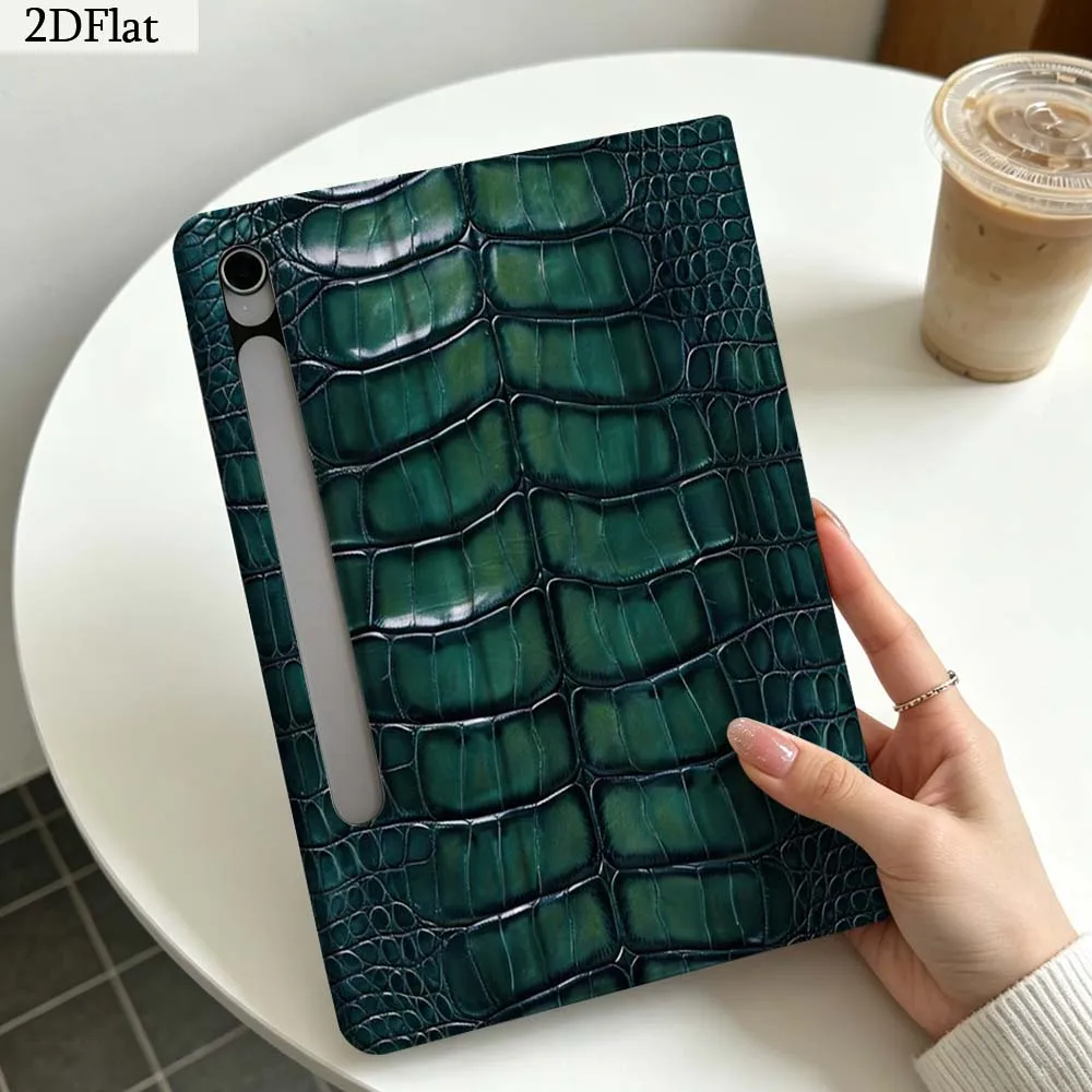 Crocodile Pattern Texture Gift For Samsung Galaxy Tab S11 S10 S9 S8 S7 S6 A11 A10.1 A9 A8 A7 Ultra FE Plus Soft Tablet Case