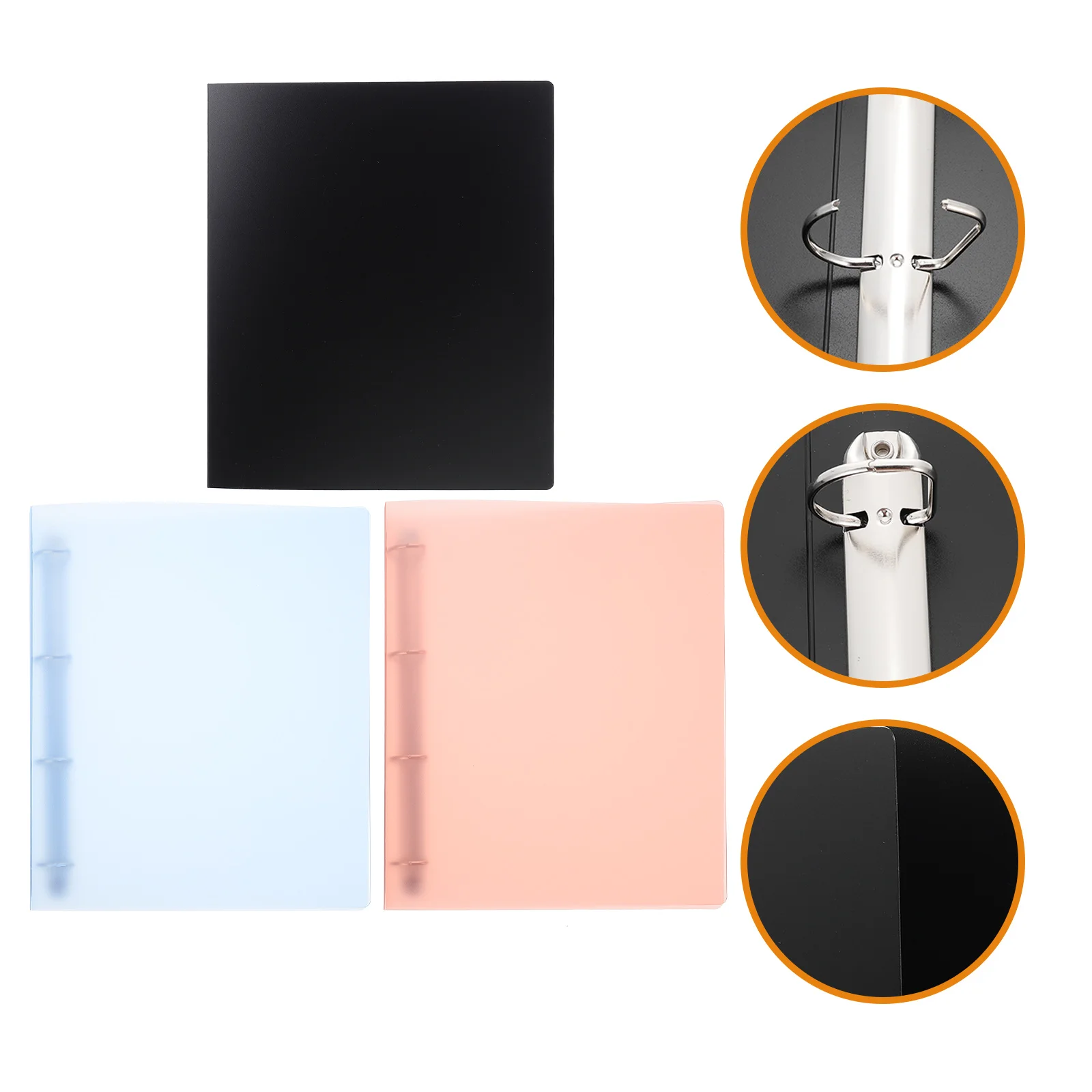 

3pcs Folders A4 Binder File Organizers Transparent Office School Folder Organizer Lightweight Document Storage