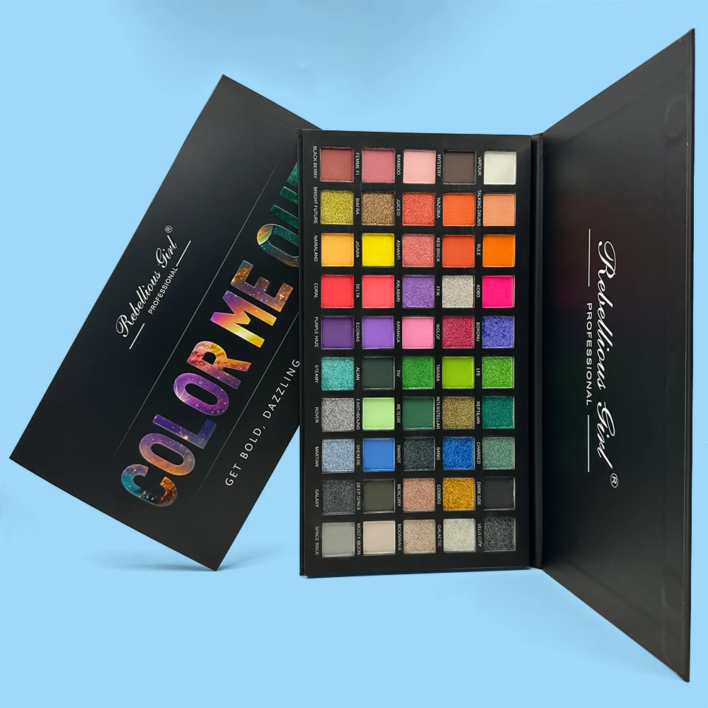 50 Farbe Lidschatten matt schimmernde Make-up-Platte hoch gefärbte Farbe Puder haltbare wasserdichte Lidschatten Make-up-Platte Kosmetik
