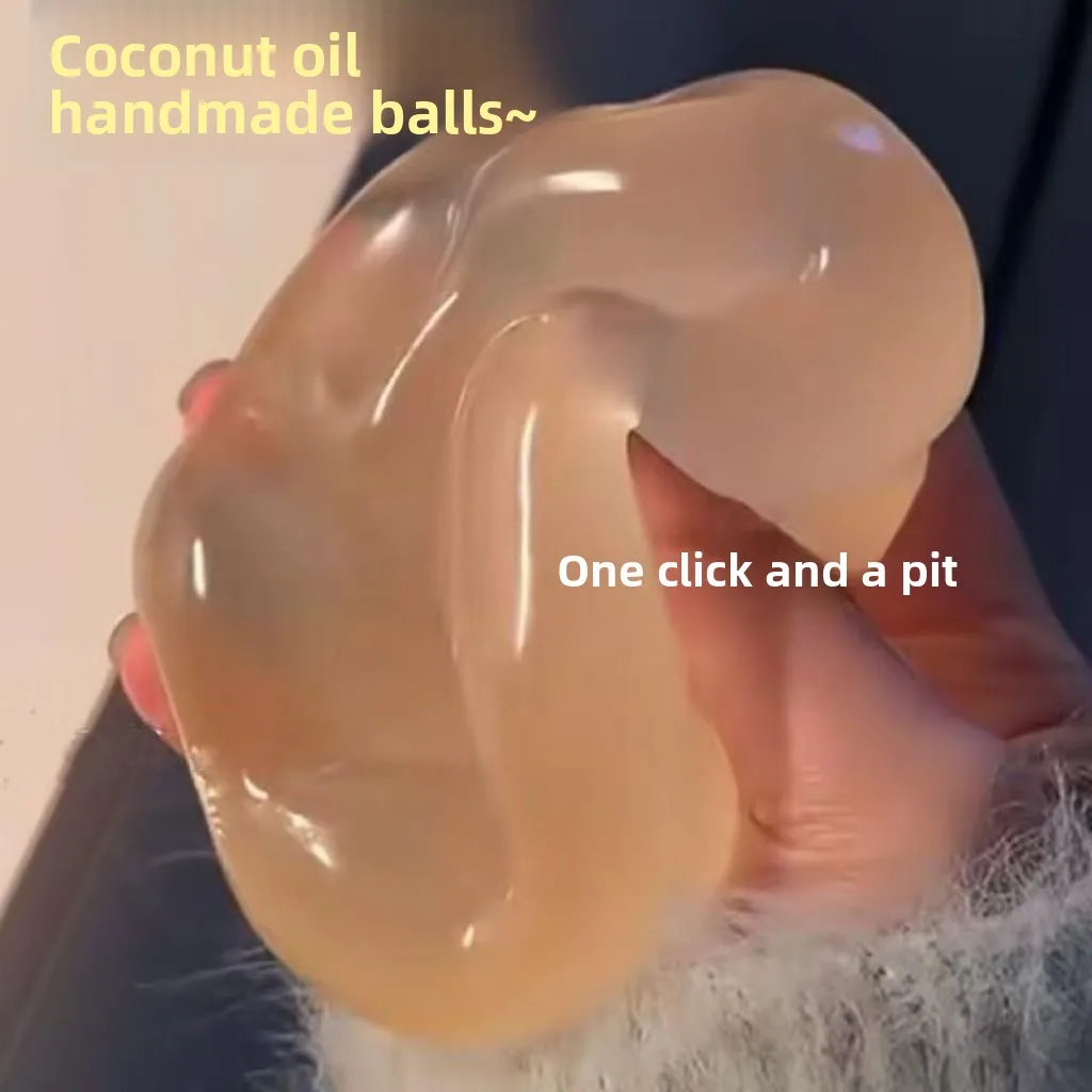 Coconut Oil Dumpling Stress Shapeable Non-Sticky No Rebound Antistress Squeeze Balls Toy Squishy Anxiety Relief Handmade Ball
