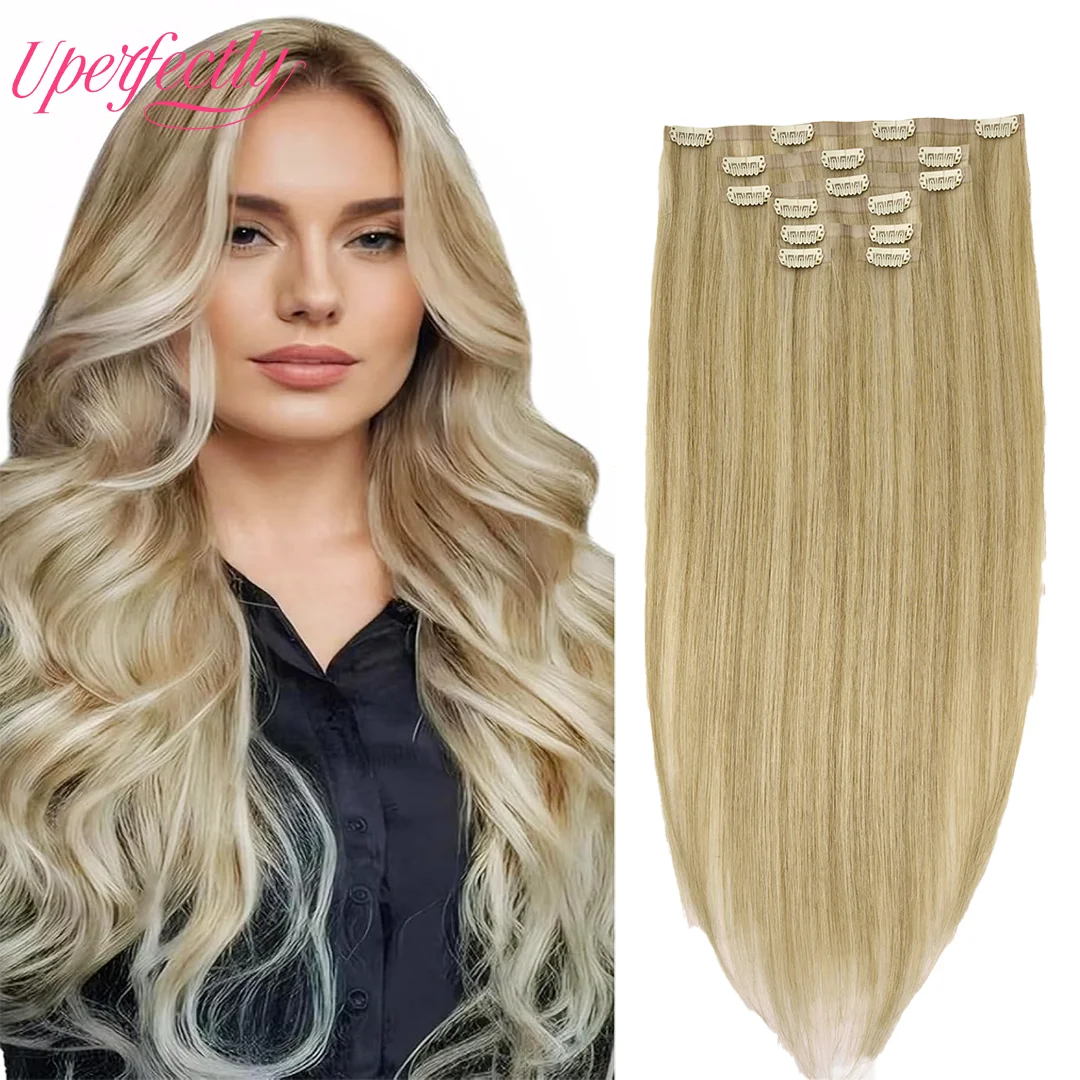 

Invisible Clip In Hair Extensions Human Hair 110G 7Pcs Seamless Remy Hair Clip Ins Invisible Pu Skin Weft Straight Extensiones