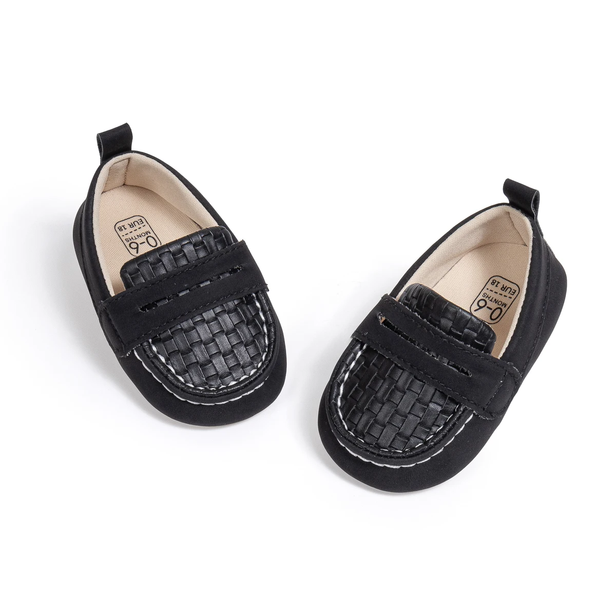 أحذية أطفال كلاسيكية كاجوال من الجلد للأولاد والبنات أحذية بنمط الخيزران ناعمة غير قابلة للانزلاق ذات قاع مسطح للأطفال الصغار للمشايات الأولى