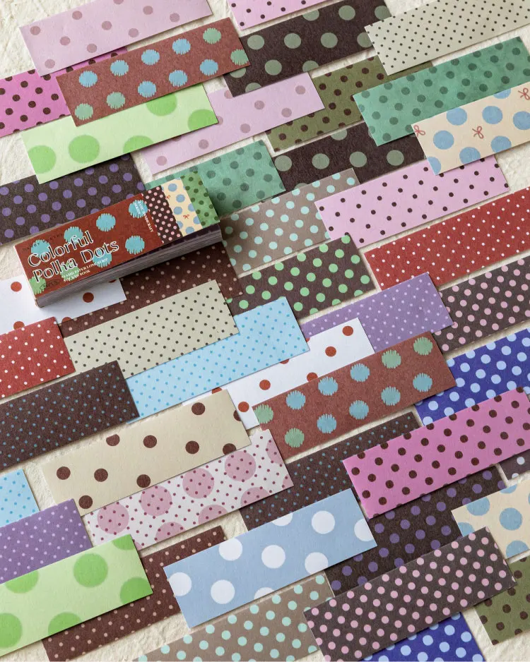 50 Blatt Vintage Washi-Papier-Stickerbuch, Grundfarben-Gittermuster, Scrapbooking, Junk Journal, Deko-Sticker – Detail 11