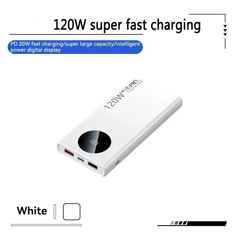 80000mAh Hoge Capaciteit Power Bank 120W Super Snel Opladen Powerbank Draagbare Batterij Oplader Voor iPhone Samsung Huawei xiaomi