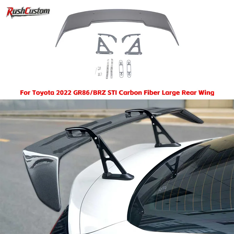 

For Toyota 2022 GR86/BRZ STI Carbon Fiber Large Rear Wing Automotive Rear Spoiler High-Quality Body Kit