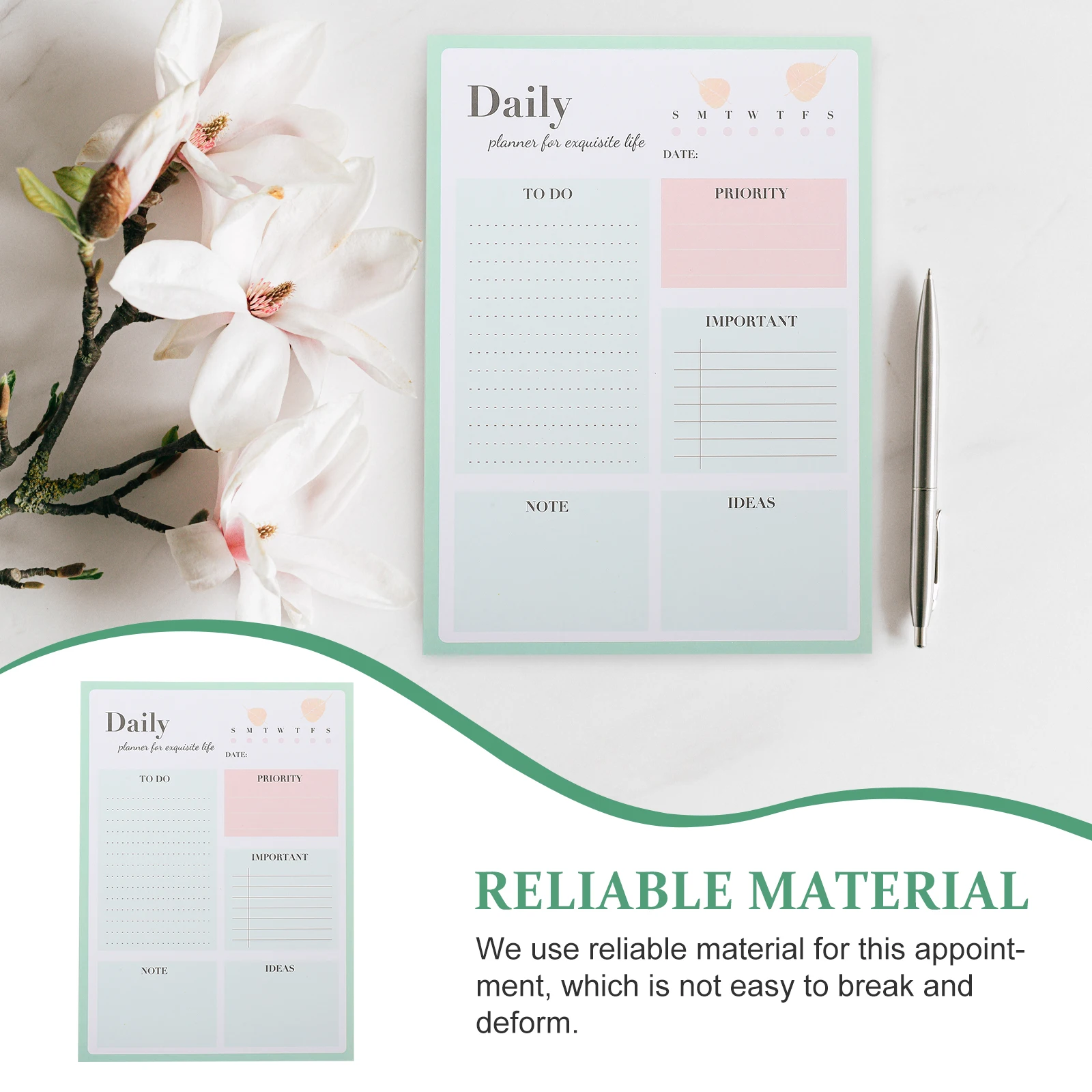 

PLAFOPE Daily Planner Notepad Small Office Planning Notebook Organizer Pad