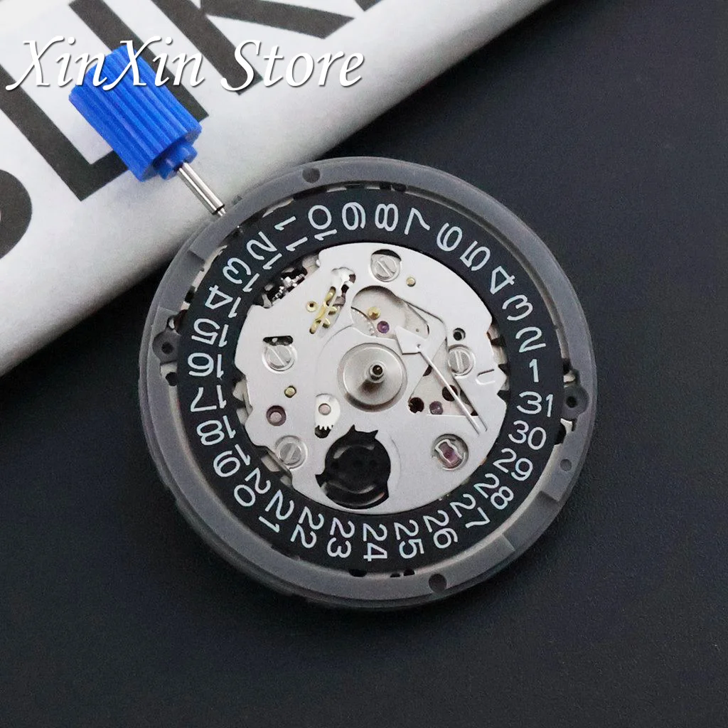 Japan Genuine Black Calendar NH35 Automatic Mechanical Movement High Accuracy 24 Jewels Mod Watch Replacement NH35A Date at 3:00