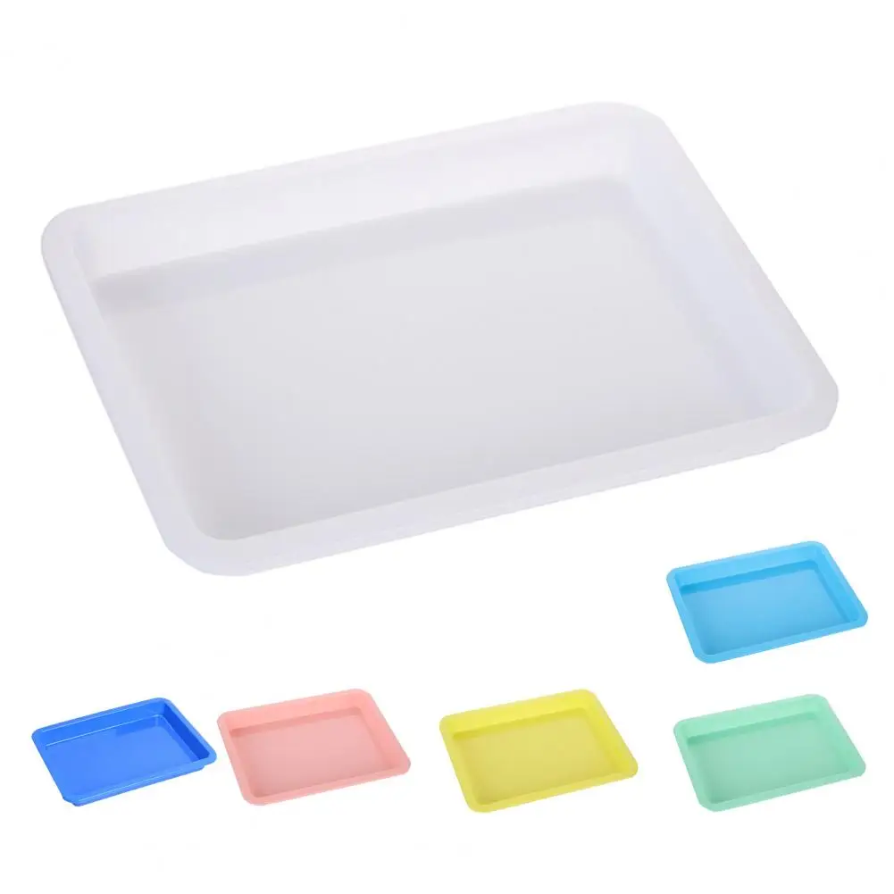 Easy Wipe Art Trays Colorful Stackable Painting Plates for Diy Projects Non-slip Plastic Art Trays Easy to Clean for Artists