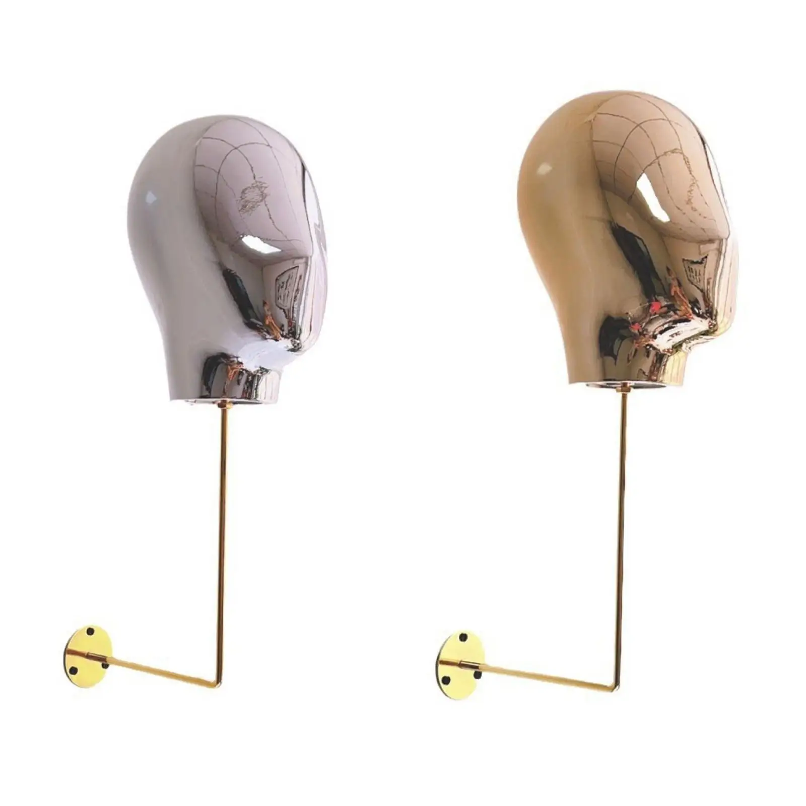 Supporto per parrucca appeso a testa di manichino montato a parete, supporto per cappello multiuso per copricapo posticci per capelli occhiali fascia per cuffie