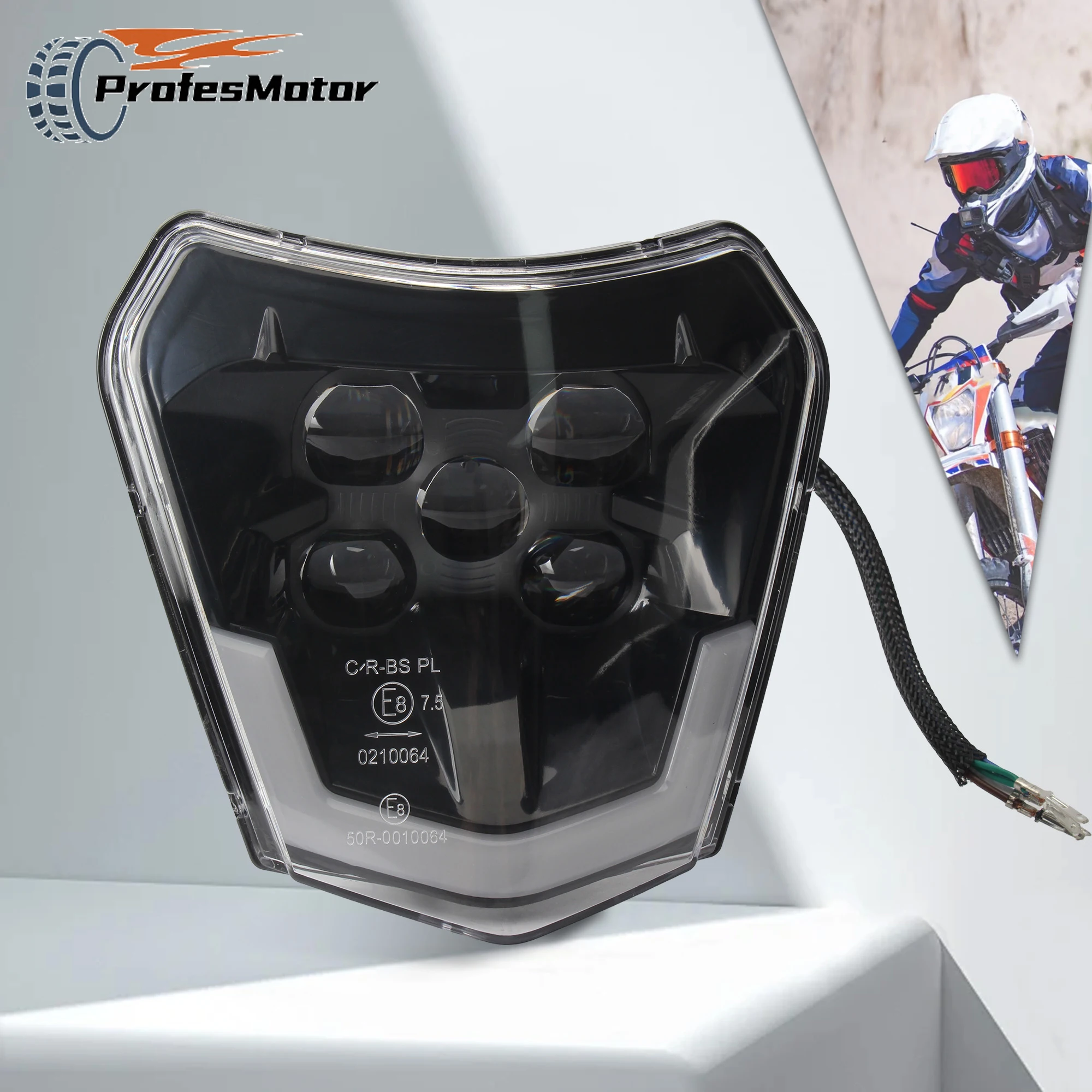 Enduro LED Headlight Plastic Wick for KTM EXC XC SX MX XC 125 250 300 450 DirtBike Motocross Headlights Modification Accessories