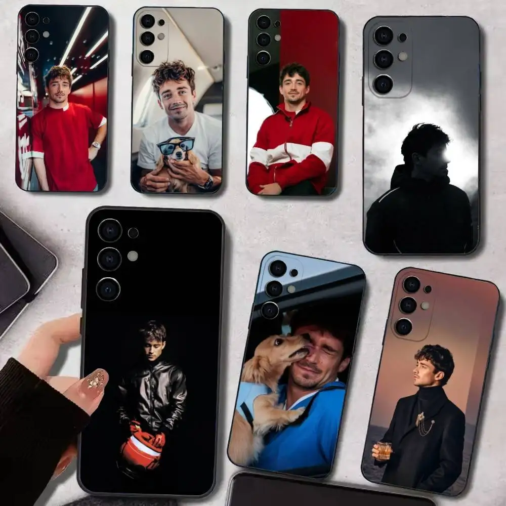 เคสโทรศัพท์ C- Charles Leclerc 16 สำหรับ Samsung S25,S24,S21,S22,S23,S30,Ultra,S20,Plus,Fe,Lite,Note,10,9,5G สีดำ