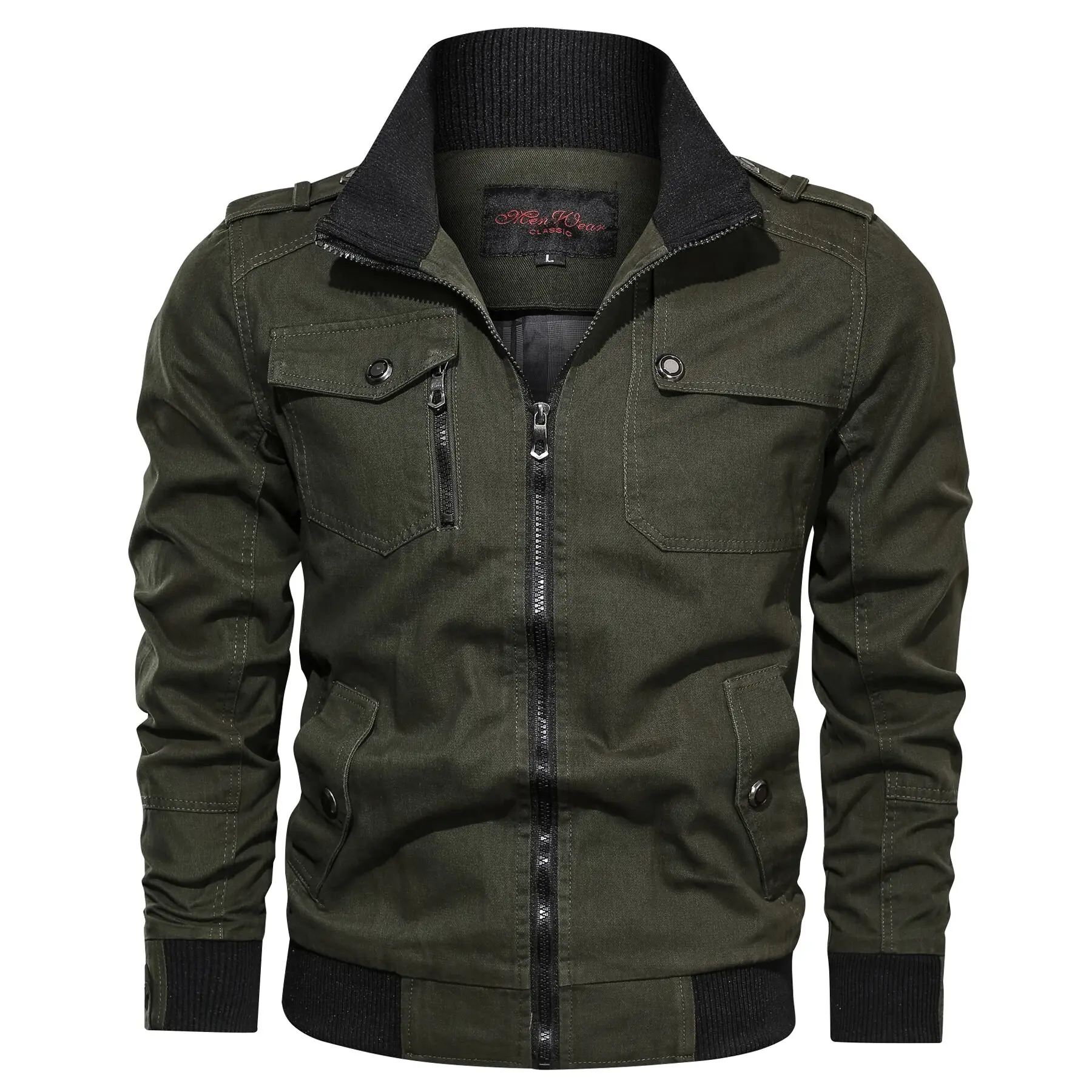 

Thin Trend Zipper Jackets Brand Casual Winter Slim Fit Jackets High Quality Male Multi-pocket Cargo Jackets Men Winter Coats