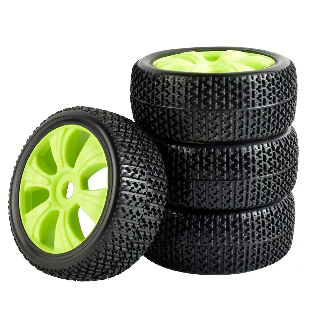 RC 82-T804 Sponge Liner Tyre Tires & Wheel Rim 4Pcs Fit HSP 1:8 Off-Road Buggy