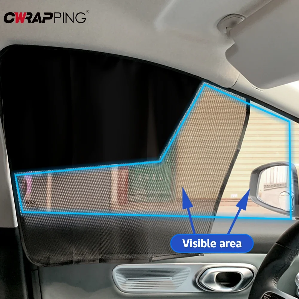 Double Sided Magnetic Car Sunshade UV Blocking Heat Insulation Front Rear Window Cover for Travel SUV Sedan Van Car Accessories
