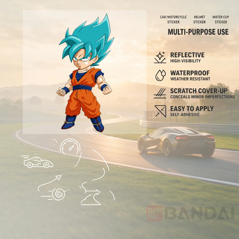 Cool Anime Blue Hair Boy Car Stickers Vinyl Decal Waterproof Die Cut for Window Bumper Motorcycle Helmet Laptop Auto Decor